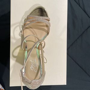 Bartley Mischka Rose Gold Jewel wedges